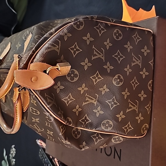Louis Vuitton Logo Print Speedy 45 Handbag - Picture 2 of 16